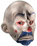 Mens New BATMAN movie Adult Joker Clown 3/4 Vinyl Face Mask Officially Licensed The Dark Knight