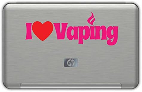 I LOVE VAPING Sticker 9"x3.5" PINK and RED Free Shipping