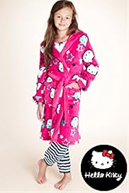 Older Girls Hello Kitty Hooded Dressing Gown with Stay New