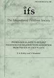 Physiological aspects of plant phosphorus in relation to its acquisition from the soil by crop plants : paper presented to The International Fertiliser Society at a conference in Cambridge, on 14th De