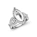 1.40 CT Pear Cut Diamond 3 Stone Anniversary Ring Setting, F - G Color, VS1 - VS2 Clarity