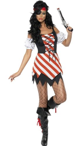 Smiffy'S Fever Pirate Costume/ Dress/ Lace Up Front