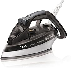 T-fal FV4495 Ultraglide Easycord Steam Iron with Ceramic Scratch Resistant Non-Stick Soleplate, 1725-Watt, Black