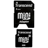 Transcend Ultra Speed - Flash memory card ( SD adapter included ) - 2 GB - 80x - miniSD