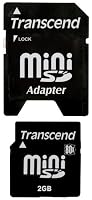 Transcend Ultra Speed - Flash memory card ( SD adapter included ) - 2 GB - 80x - miniSD