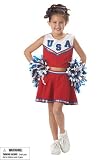 Patriotic Cheerleader Cute Kids Party Costume