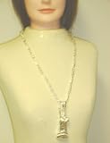 Imported Sterling Silver Long Chain Necklace with Statue of Liberty Pendant for Women and Teens