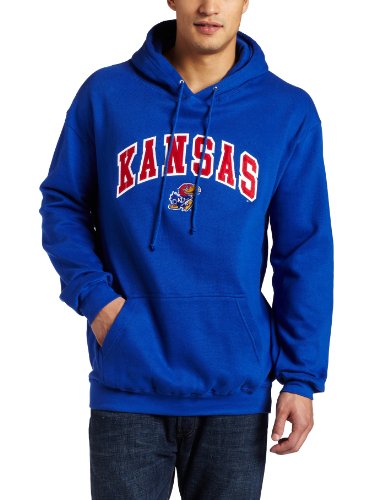 CI Sport NCAA Kansas Jayhawks Dapp Hooded Sweatshirt, Small,Royal Blue