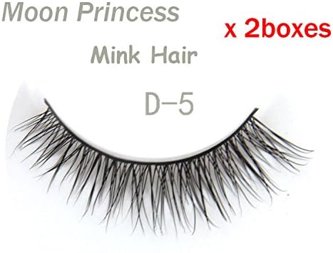 D-5 2 PAIRS luxurious 100% Real Mink Natural Winged Cross Soft False eyelashes fake eye lashes makeup (2boxes)