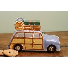 CAMPING camp woody COOKIE JAR lodge kitchen home decor by Young