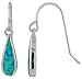 Sterling Silver, Synthetic Opal Tear Drop Dangle Earrings, 11/16 (17 mm) long