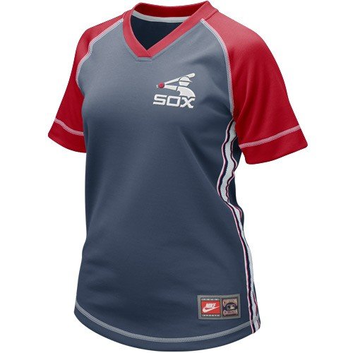 Nike Chicago White Sox Ladies Navy Blue Cooperstown Throwback Baseball Jersey