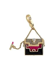 Authentic Juicy Couture Black & Pink Handbag - Gold Plated Charm