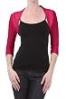 New Sexy Cropped Shrug 3/4 Fitted Sleeve Womens Knit Sweater Jacket