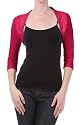 New Sexy Cropped Shrug 3/4 Fitted Sleeve Womens Knit Sweater Jacket