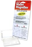 Carson 2x Power Credit Card Size Magnifier with 5x Spot Lens (Twin Pack)