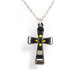 NEW Ayala's Timeless Beauty Cross Necklace in Black, Gunmetal and Gold #5137J ANK ONK