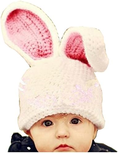 Photography Prop Baby Infant Costume Big Rabbit Ear Crochet Knitted Hat Cap