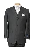 Classy Three Button Pinstripe Three Piece Mens Suit (F77072-1)