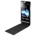 Sony Leather Flip Case for Xperia S by Roxfit - Black