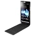 Sony Leather Flip Case for Xperia S by Roxfit - Black