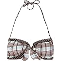 SPLIT Gidget Womens Swimsuit Bandeau - Brown/Aqua