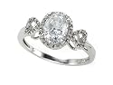 2.04 cttw White Signity Signity by Swarovski CZ Engagement Ring with Diamonds - White Gold