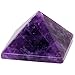 SUNYIK Natural Stone Pyramid, Healing Crystal Point Gemstone Energy Generator Reiki Metaphysical Decoration Figurine Amethyst Quartz, 1-1 1/8 inch