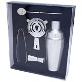Stainless Steel 5-Piece Cocktail Martini Shaker Set