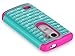 LG Leon Case, LG Power Case, LG Destiny Case, RANZ Hot Pink/Teal Spot Diamond Studded Bling Crystal Rhinestone Dual Layer Hybrid Cover Silicone Rubber Skin Hard Case For LG Leon C40 Case, LG Power Case, LG Destiny Case