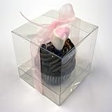 Pack of 25 Clear Cupcake Boxes for 1 Cupcake with Clear Incert Kitchen & Housewares