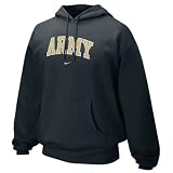 Nike Army Black Knights Black Arch Lettering Fleece Hoody Sweatshirt