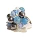 The Black Cat Jewellery Store-Amazonite, Opalite & Swarovski Pearl Cluster Ring - Adjustable