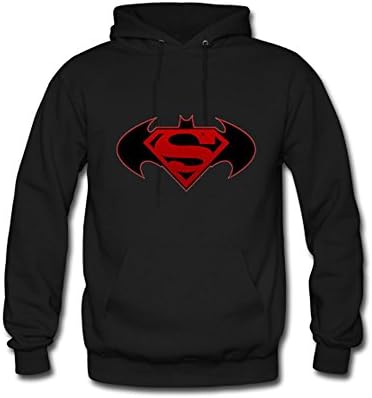 Superman-Batman Men's Fashion Medium Hoodies Black