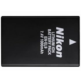 Click here to buy Nikon EN-EL9 Rechargeable Li-ion Battery for Nikon D40 and D40x Digital SLR Cameras by Nikon.