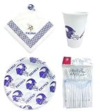 Minnesota Vikings 96 Piece Plastic Dinnerware Set by Casey