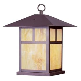 Livex 2144-07 Montclair Mission Outdoor Column Mount Bronze