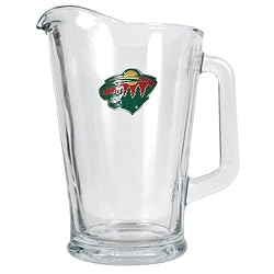 Minnesota Wild NHL 60oz Glass Pitcher - Primary Logo by Great American Products