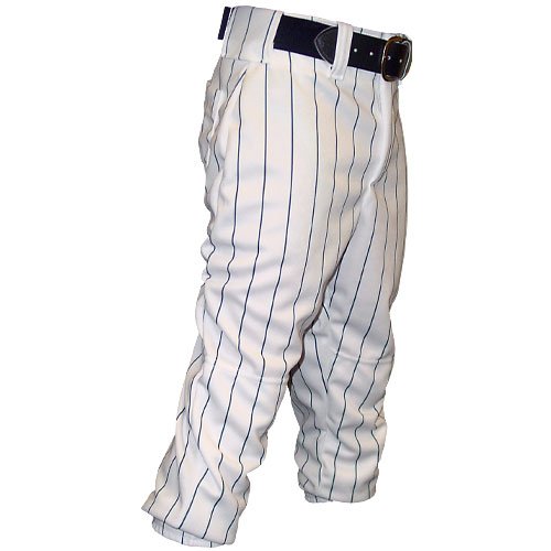 Pinstripe Baseball Pant Youth - Grey / Royal - Small