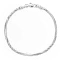 Sterling Silver Charm Bracelet For Pandora or Biagi Beads 7.5 Inch Screw End