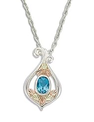 Genuine Swiss Blue Topaz Black Hills Necklace