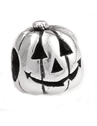 SilveRado (tm) MS315 Sterling Silver Pumpkin Pandora Compatible Bead / Charm