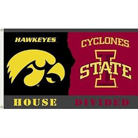 NCAA Iowa - Iowa State 3-by-5 Foot Flag with Grommets - Rivalry House Divided