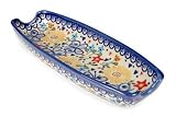 Polish Pottery Butterfly Corn on the Cob Dish