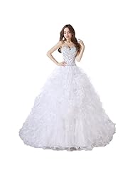 Empire   Waistline  Beaded Pleated Lace Sweetheart Organza  Ball Gown Quinceanera Dress  with a Chapel Train 