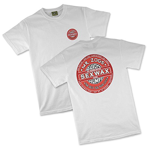 Sex Wax Mens Regular Short Sleeve Quickhumps Tee in White/Red