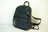 Leather Mini Backpack Sling Handbag/Purse with Cell Phone Holder ~ Black In Color