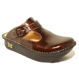 Alegria Clogs in Classic Chocolate Patent Leather ALG-111