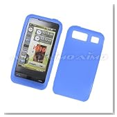 Samsung Omnia i910 (CDMA) Soft Rubber Silicone Protector Skin Case Blue