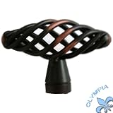 Buy : Olympia Cabinet Birdcage Knob Oil Rubbed Bronze 2" Long 1241